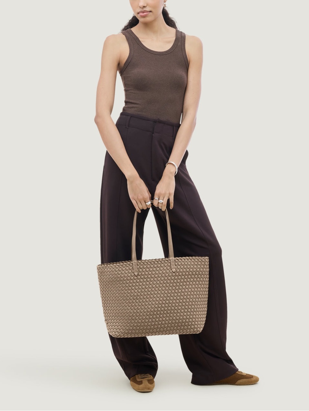 NAGHEDI Jetsetter Woven Tote Bag Cashmere - Picture 2 of 13